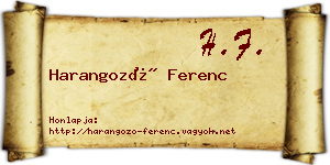 Harangozó Ferenc névjegykártya