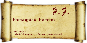 Harangozó Ferenc névjegykártya