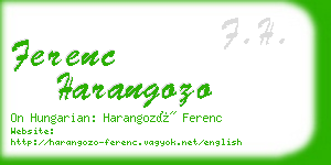 ferenc harangozo business card