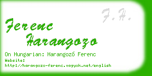 ferenc harangozo business card